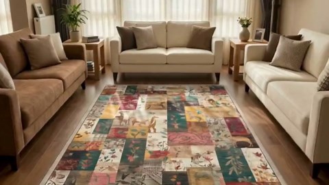 Optical Illusion Human Silhouette Rug – Abstract Floral Portrait Art - Etsy