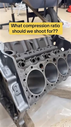 Chevy 327 👨🏻‍🔧 What compression ratio should we shoot for?? #theroygarage