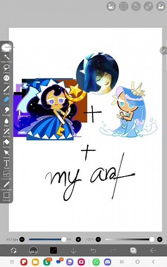 Moonlight cookie X Sea fairy cookie + my art #art #ibispaintxartwork #cookierunkingdom #cookierun