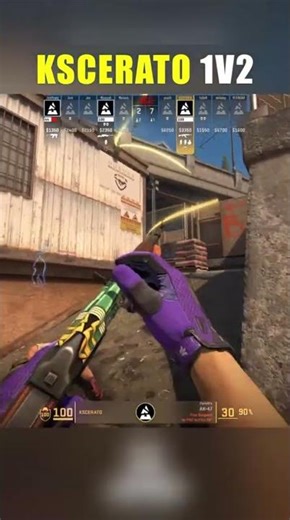 KSCERATO 1V2 OVERPASS #cs2 #phonkagressive #counterstrike
