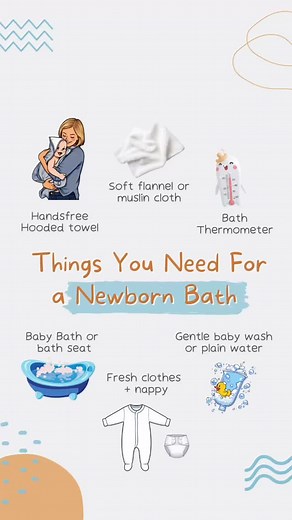 Getting ready for baby’s first bath? 🛁✨ Here’s a simple checklist to help you feel calm and confident: • A baby bath or bath seat (non-slip, supportive and newborn safe) • Gentle baby wash or plain water (newborn skin is super sensitive, so plain water is often best to start) • A soft washcloth, muslin or cotton wool for all those tiny creases • A bath thermometer. 37-38°C is the ideal baby-safe temperature • A hooded Cuddledry handsfree towel to keep you dry and help you lift baby out safely a