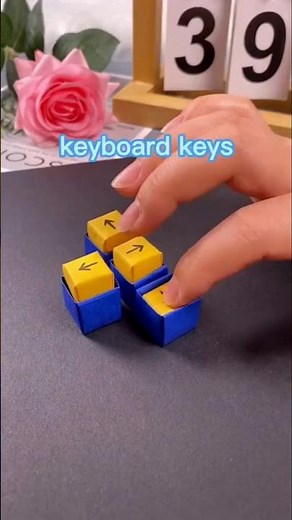 HOW TO MAKE KEYBOARD KEYS WITH ORIGAMI PAPER