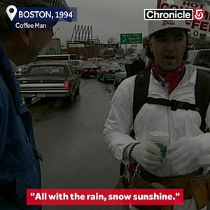 2.2M views · 16K reactions | ☕ Whatever happened to Boston's caffeinated superhero, Coffee Man? In honor of the 40th anniversary of Chronicle on WCVB Channel 5, we're pouring a hot cup from this memorable 1994 character. | WCVB Channel 5 Boston | Facebook