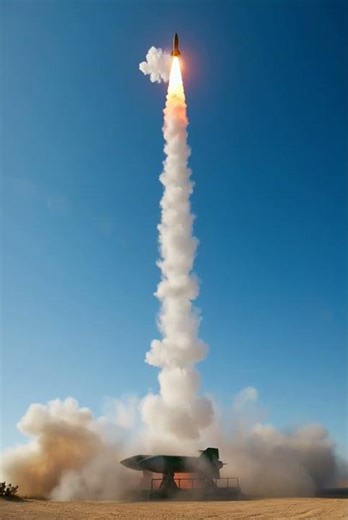 Missile Launch in Slow Motion Cinematic VFX Simulation