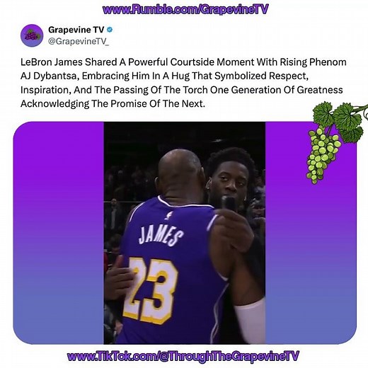 LeBron James Embraces Phenom AJ Dybantsa, Symbolizing Respect And The Passing Of The Torch.