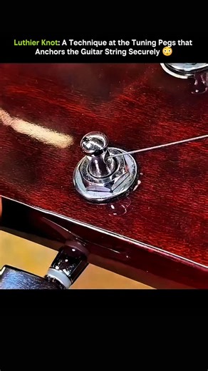 SCIENCE - EXPLAINED on Instagram: "The Luthier knot may look simple, but it solves a problem most guitarists don’t even realize they have. At the tuning pegs, string slippage is one of the main reasons guitars fall out of tune. This precise knotting technique, used by professional luthiers, locks the string in place before tension is even applied. 🎸 What the Luthier knot does: • Anchors the string firmly at the tuning peg • Prevents slipping during tuning and aggressive playing • Reduces the nu