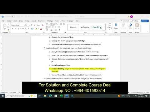 Word 2021 In Practice Ch 2 Independent Project 2 4 | Word 2021 Chapter 2 Project 2-4 | #Simnet