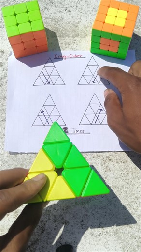 Pyramid Cube Solve In Magic tricks 🤯⚡#trianglecube #rubikscube #how #ytshorts #pyramidcube
