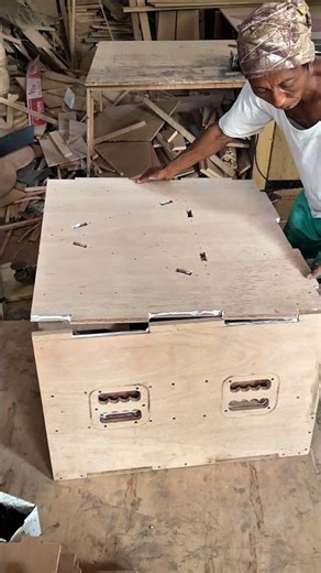 subwoofer speaker box assembly process #tutorial #woodworking #speakerbox
