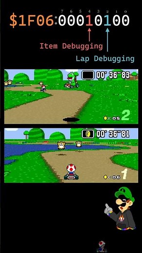 Debug Modes in Super Mario Kart! (Pit Stop!) #Shorts