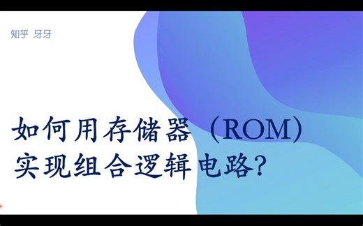数电28:如何用存储器ROM来实现组合逻辑电路？