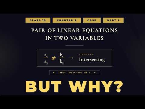 Pair of Linear Equations in Two Variables | Ex. 3.1 | Part 1 | Class 10 | CBSE