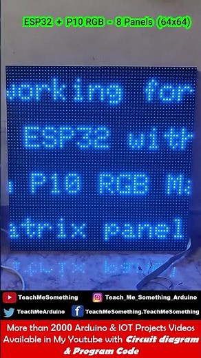 ESP32 P10 RGB Matrix Multiple panels Scolling Text | ESP32 P10 RGB Matrix | ESP32 P10 RGB LED