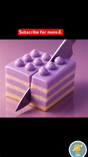 Purple Cake ASMR #asmr #relaxing #satisfying #vairl #shorts #cuttingasmr