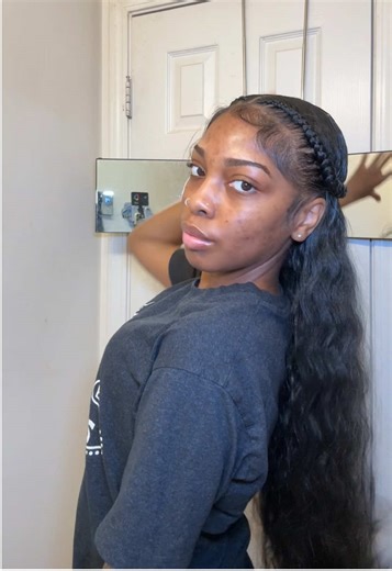 Let’s do a gorgeous hairstyle!! Quick weave with frontal braids #hairtutorial #quickweavetutorial #naturalhairstyles #blackgirlmagic #fypツ