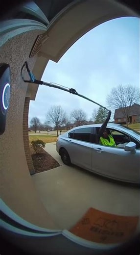 Delivery driver stays away from the door at all costs 🤣