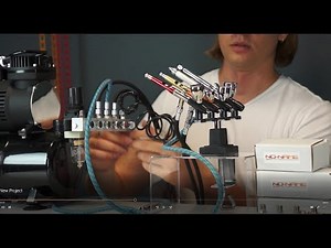 How to connect multiple airbrushes to one compressor? Use NO-NAME Splitters. T-shirt airbrush setup.