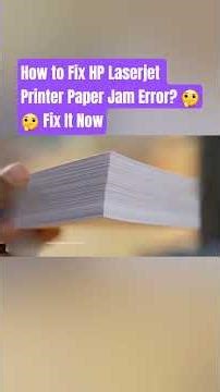 How to Fix HP Laserjet Printer Paper Jam Error? 🤔🤔 Fix It Now #hplaserjet #printertroubleshooting