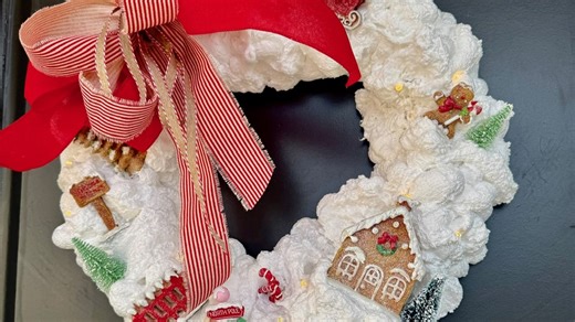 Put the Christmas village on your door! Use this hardware store supply to make it…