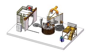 [Hot Item] Plastic Product Making Machine Arm Carousel Rotomolding Machine