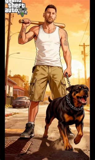 LIONEL MESSI in GTA 5 Style! AI Transform 🔥🇦🇷 #shorts