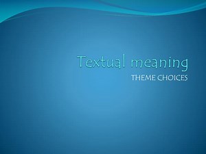 PPT - Textual meaning PowerPoint Presentation, free download - ID:2199086