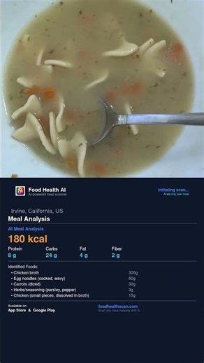 Food Health Showcase: chicken noodle soup from Irvine, US 🍲
