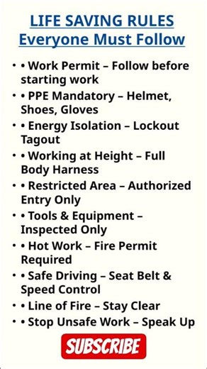 Life Saving Rules Everyone Must Follow | Safety First #safety #viral #trending #constructionsafety