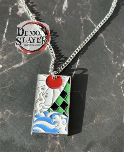 Demon Slayer Charm Necklace | Classic Tanjiro & Shinobu Pendant | Anime Enamel Necklace | Kimetsu No Yaiba Jewelry Gift - Etsy