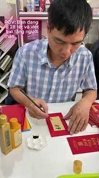 How to write beautiful Lunar New Year lucky money envelopes | Authentic Teacher Anh calligraphy p...
