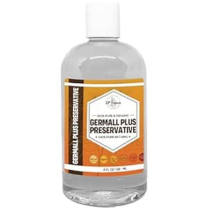 GERMALL PLUS PRESERVATIVE Liquid (4 oz) Paraben-Free; Formaldehyde-Free; Water & Oil Soluble | Suitable for Soap Making, Lotions, Conditioners, Creams | Keeps Products Fresh & Safe | 4 OUNCES