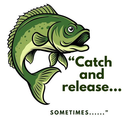 Bass Fishing Print – Funny Fisherman Decor – Catch and Release Sometimes - Etsy