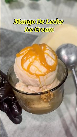 Mango De Leche Ice Cream Recipe | Mango Dulce de Leche Condensed Milk Creamy Homemade Dessert Snack