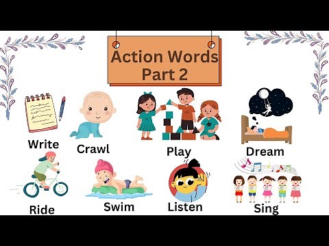 50 Action Words | Action Verbs for Kindergarten | Action Words for kids | #actionwordsforkids