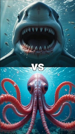 Great White Shark vs Octopus ( orca, kraken, sea serpent, megalodon ) #shark #sea #octopus