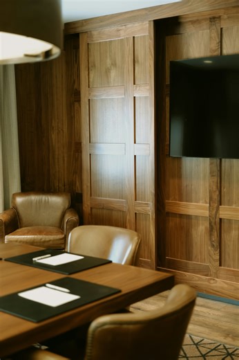 Hotel Theodore on Instagram: "A meeting space carved in wood; elegant, refined, and timeless. The kind of room where big ideas take shape, decisions are made, and creativity flows. #HotelTheodore #SeattleHotel #SeattleMeetings #SeattleEvents #SeattleBusinessTravel #SeattleConference #SeattleCorporateEvents #DowntownSeattle #SeattleNetworking #BoutiqueHotelSeattle #HiltonForTheStay #HiltonHonors #HiltonHotels Hilton Honors • Hotel Theodore Seattle • Boutique hotel Seattle • Best hotels in Seattle
