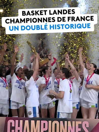 🏀 Explosion de joie pour Basket Landes qui conserve son titre au terme d’une finale époustouflante face à Bourges (53-50). Elles ont déjà gagné la Coupe de France, il y a 3 semaines . Les Landaises réalisent donc le doublé, le premier de leur histoire.