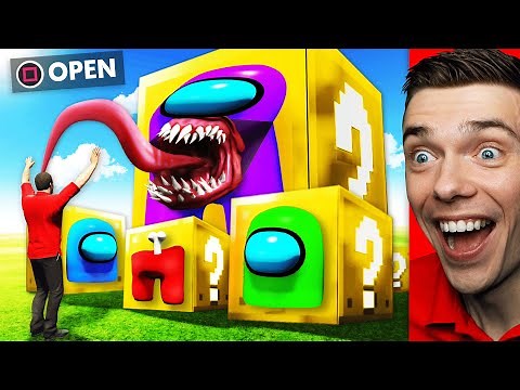 Opening AMONG US LUCKY BLOCKS In GTA 5 (Impostor)