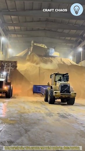 All the excavators heavily working at construction site