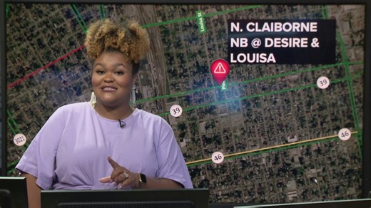 Traffic delays on N. Claiborne after accident damages utility pole