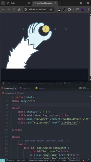 Hand Gesture Pagination #shorts #HandTracking #MachineLearning#Javascript #AI #WebDevelopment