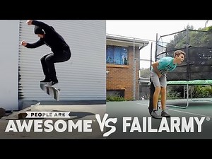 Wins Vs. Fails! High Kicks, Sand Dune Backflips, Jumprope & More | People Are Awesome Vs. FailArmy