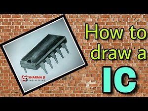 How to draw a IC diagram on paper || free hand drawing for polytechnic ||