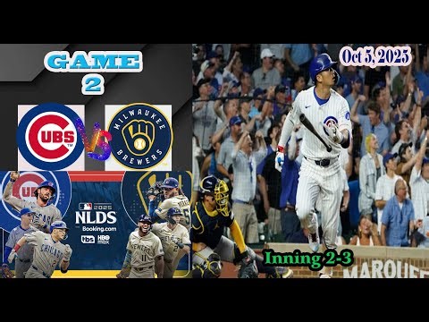 Milwaukee Brewers vs Chicago Cubs NLDS inning 2-3 Game 2 Highlights -MLB 6/10/2025
