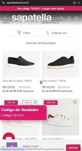 #Cupomexclusivo - 𝐒𝐀𝐏𝐀𝐓𝐄𝐋𝐋𝐀 𝗖𝗨𝗣𝗢𝗠 𝗔𝗧𝗜𝗩𝗢