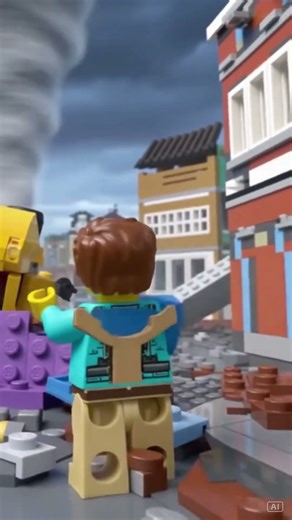 LEGO City Tornado Disaster! 🌪️ Can This Minifigure Survive the Ultimate Storm #LEGOCity #LEGOTornado