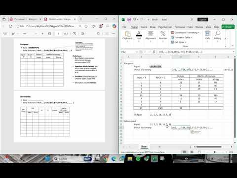 Tugas Penyelesaian Soal dan Penjelasan Mengenai Kompresi Lossless dengan Algoritma Lempel-Ziv-Welch