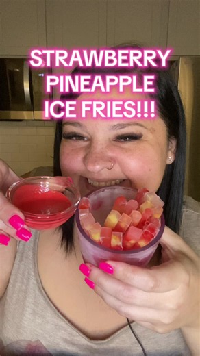 Strawberry Pineapple Ice Fries Recipe — Fruity Crunch ASMR
