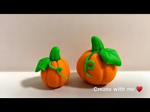 ♥️ Clay time -how to make cute clay pumpkins / Halloween decoration/ model craft tutorial/ easy DIY