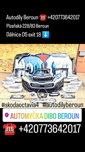 Škoda Octavia 4 veškeré náhradní díly na předek vozu. Autodíly Beroun ☎️ 420773642017 Plzeňská 228/83 Beroun . Dálnice D5 exit 18 ⬇️ Přední kapota přední nárazník přední blatníky chladicova stěna výztuha nárazníku přední světla full led světla xenony full led xenon matrix chladiče sahara dveře airbagova sada airbagy pásy palubní deska filtr box nádobka ostřikovačů plastové nadkoli nosníky práh zadní blatník bočnice závěs kola rameno poloosa zrcátka panty volant propoje chaldicove stěny krytka ra